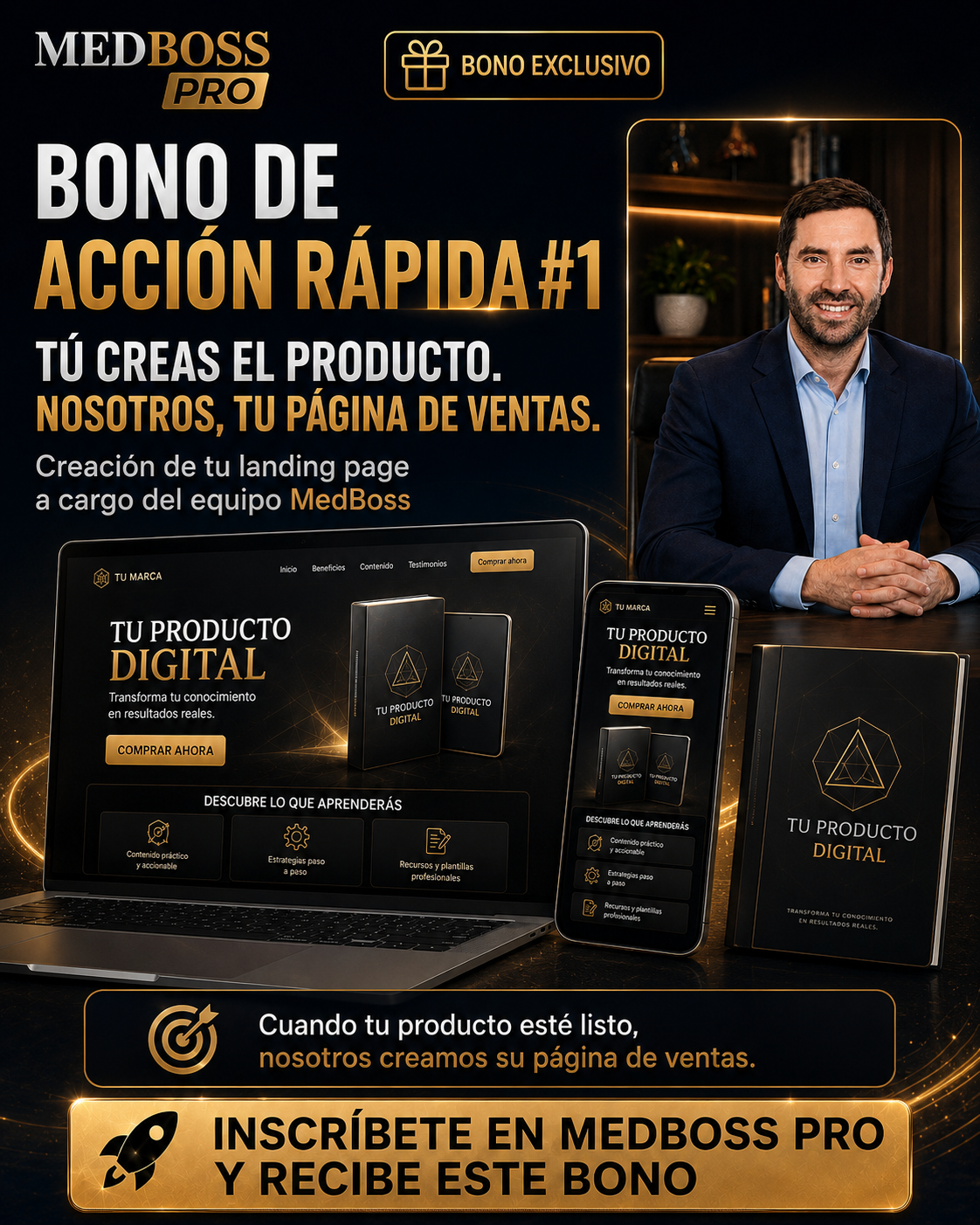 Bono de acción rápida: creación de tu página de ventas a cargo del equipo MedBoss